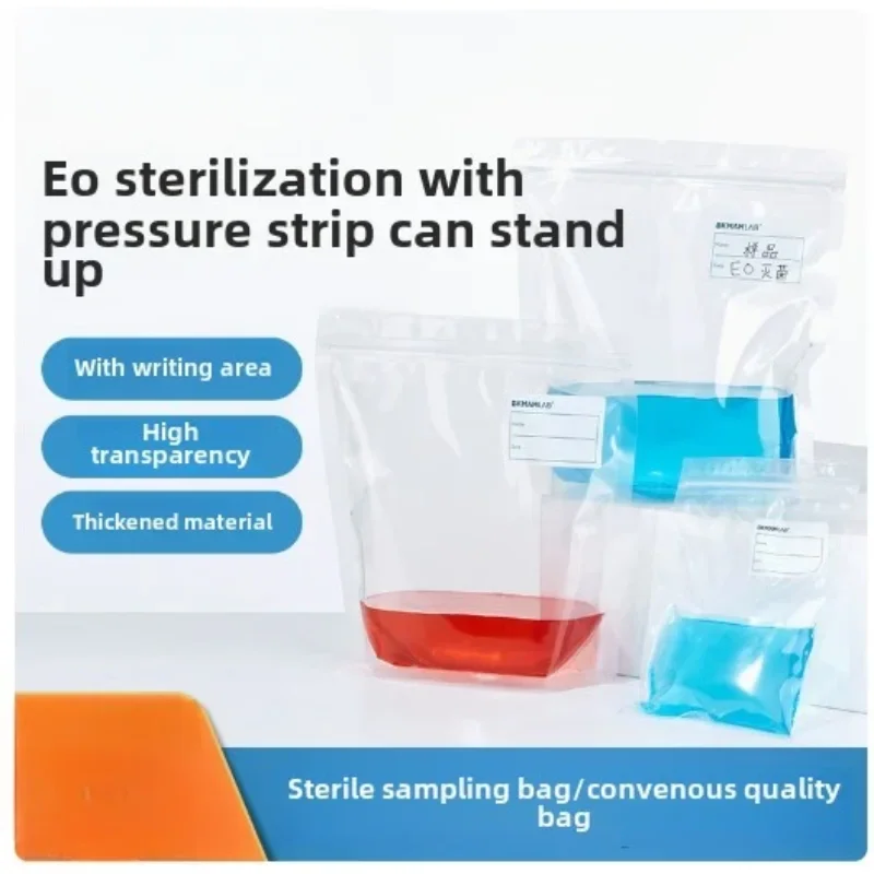 

Biological sterile sampling bag, homogeneous bag, disposable, vertical water sample bag with pressure strip
