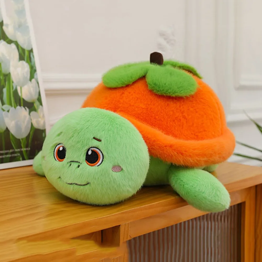 Persimmon Schildkröte Plüschtiere Kürbis Flauschige Schildkröte Gefüllte Puppe Weiche Niedliche Schildkröte Tierpuppe Kindergeburtstag Weihnachten