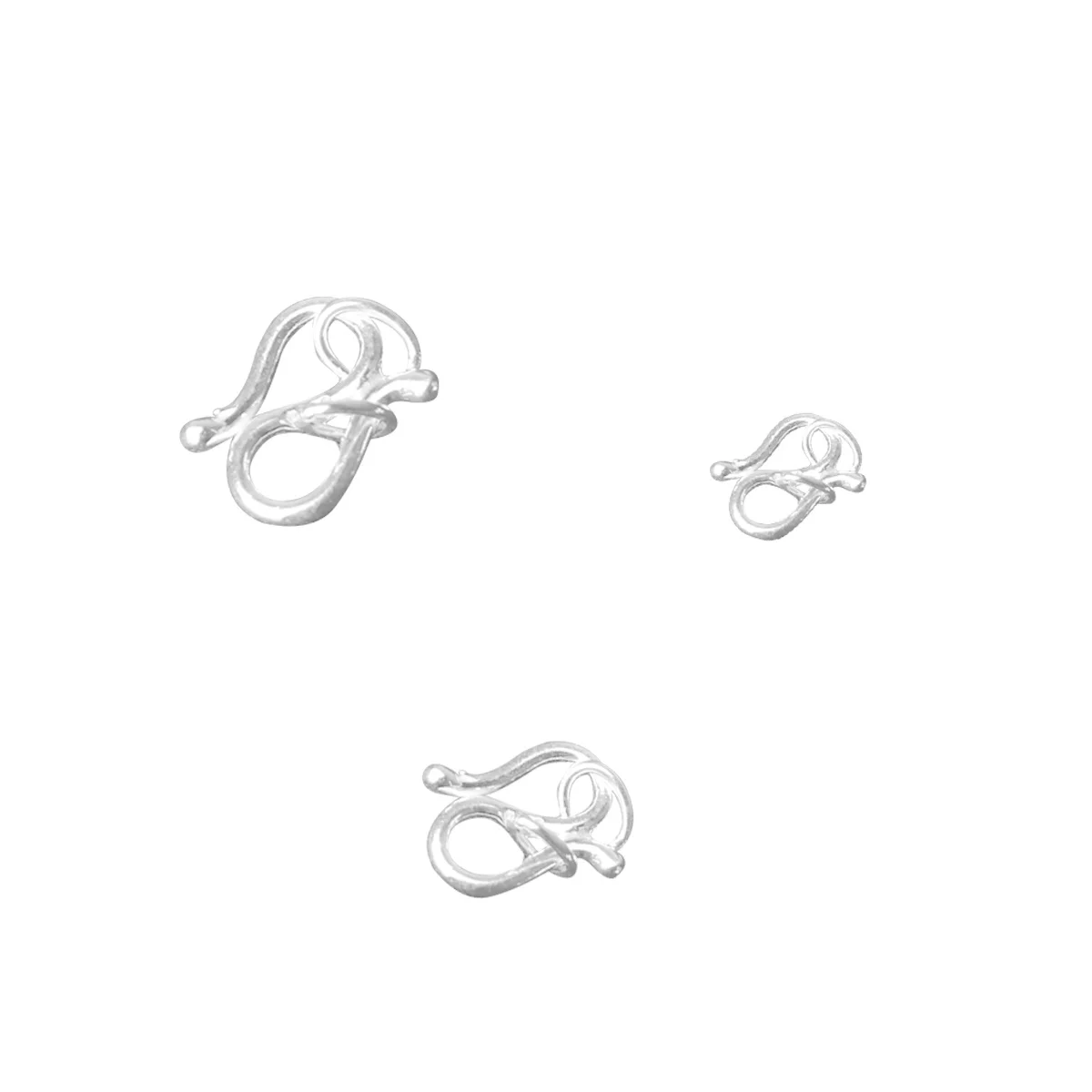 3 قطع من مشابك الخطاف على شكل حرف S من الفضة الإسترليني، ملحقات مجوهرات خفيفة الوزن، موصلات لسوار القلادة، مشبك صنع المجوهرات بنفسك #3