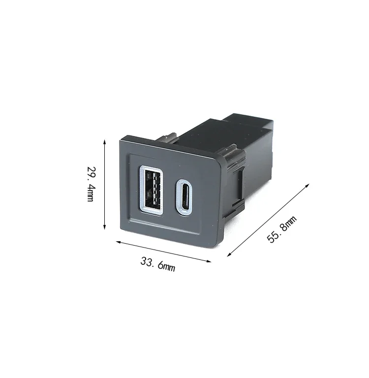 Автомобильное USB-адаптер для зарядного устройства для VW Multivan T5 2003-2015 USB-C/A PD/QC3.0, обновленная розетка для автомобильного зарядного