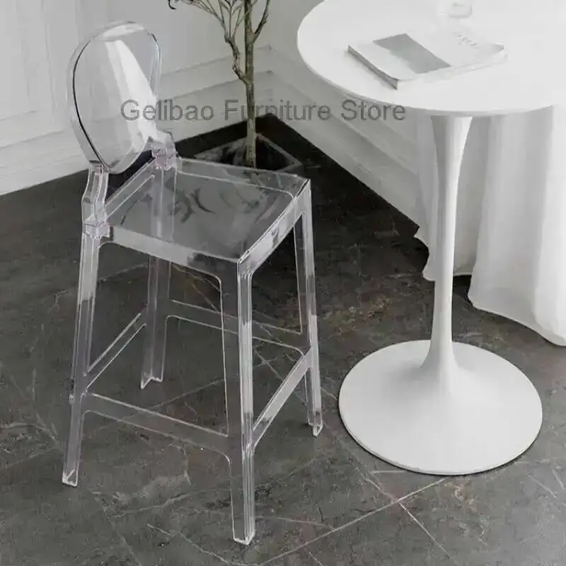 

Акриловые барные стулья, современные минималистичные скандинавские прозрачные промышленные барные стулья, спинка, расслабляющее украшение для бара Sillas De Bar