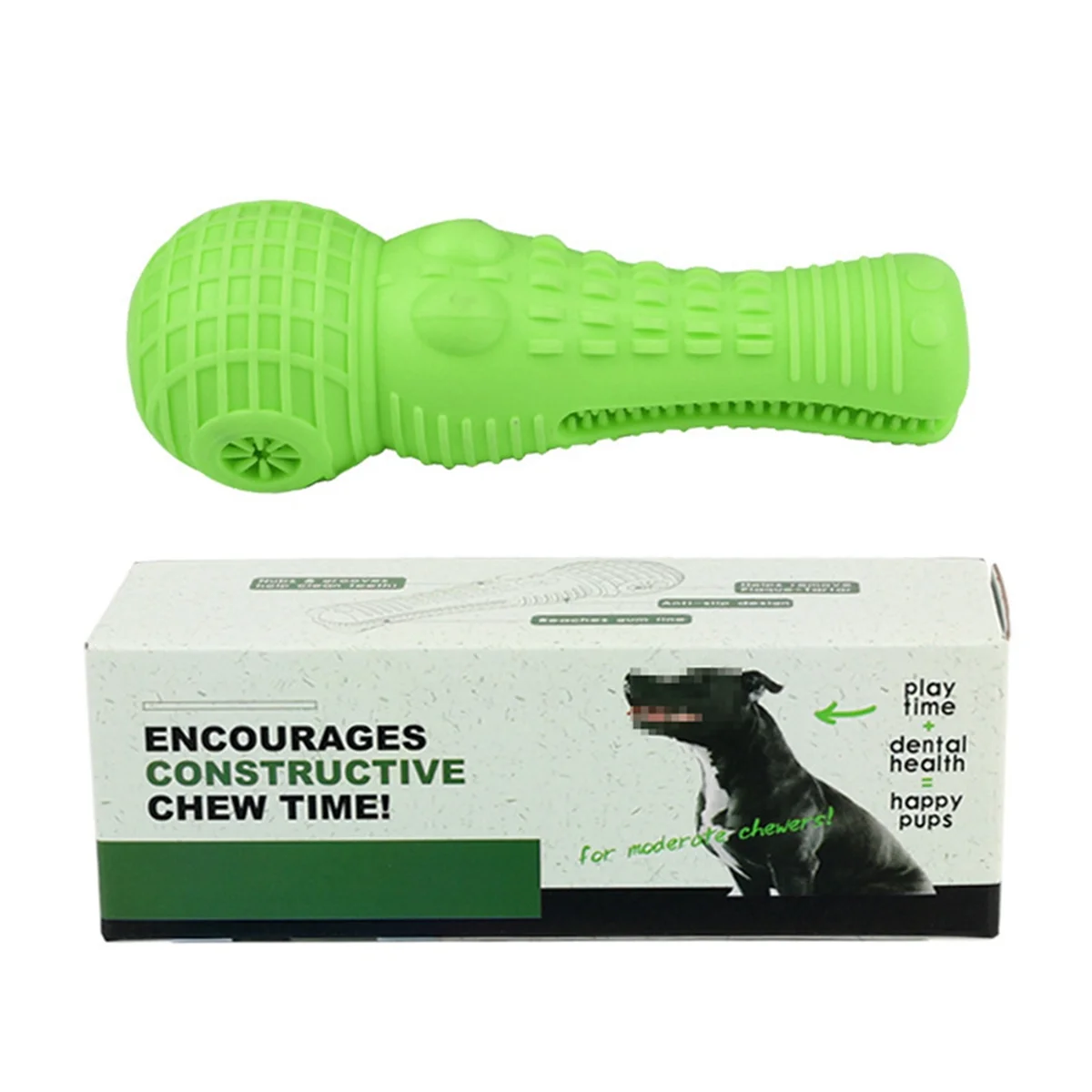 Ablk brinquedo para cachorro, simulação de galinha, crocodilo, molar, escova de dentes para cachorro, limpeza vocal dos dentes, verde
