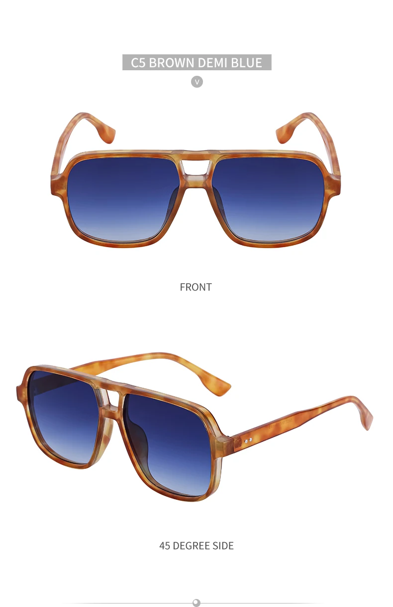 Vintage Rechteckige Sonnenbrille 2026 Luxusmarken-Designer Retro Rechteckige Sonnenbrillen für Herren Modische Quadratische Schattierungen Eyewear – Detail 16