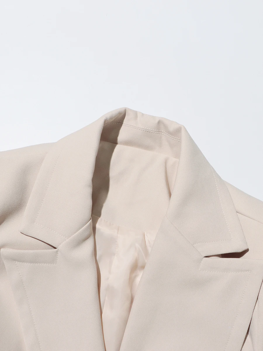 TWOTWINSTYLE Solid Patchwork Pockets Slim Trench For Women Lapel Long Sleeve Tunic Patchwork Button Temperament Coats Female New