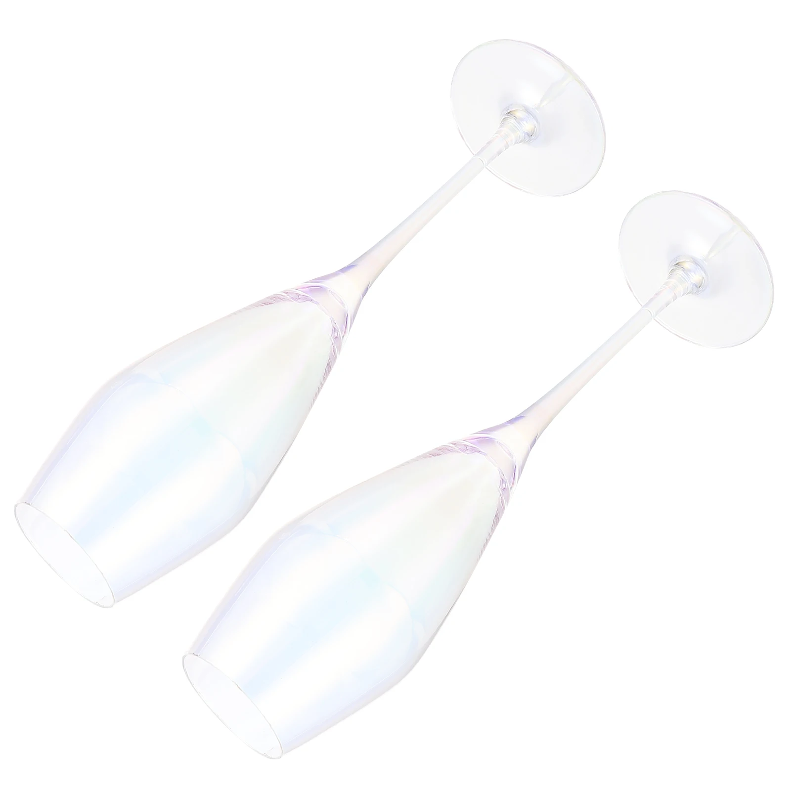 

2pcs Rainbow Glasses Ergonomic Wine Goblets Crystal Flutes Decorative Glassware Home Party Bridal Gift Use