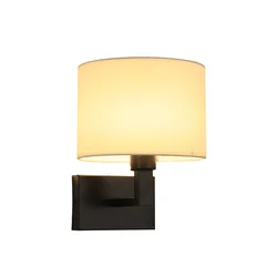 New Bedside Wall Lamp Modern Fabric Led Wall Lights Stair Corridor Living Room Bedroom Aisle American European Wall Sconce Bra