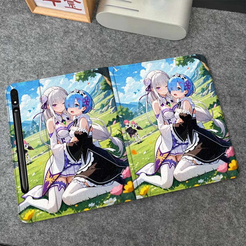 

R-Re Z-ZEROS Girl Beautiful Tablet Case For Samsung Galaxy Tab S7 S8 S9 S10 FE Plus Lite 11 12.4 13.1 Inch