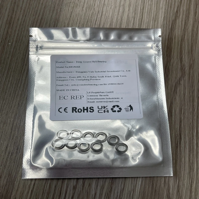 

10PCS SR156ZZ Double Shielded Metal Stainless Steel Ball Bearing 4.762x7.938x3.175 mm for Motor Dental Equipment SR156 2Z