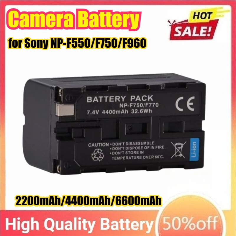 

7.4V 2200mAh/4400mAh/6600mAh Digital Battery High Quality for Sony NP-F550/F570 NP F750/F770 NP-F960/F970 Camera Battery