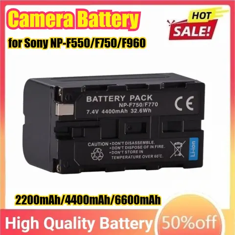 소니 NP-F550/F570 NP F750/F770 NP-F960/F970 카메라 배터리 용 7.4V 2200mAh/4400mAh/6600mAh 디지털 배터리 고품질
