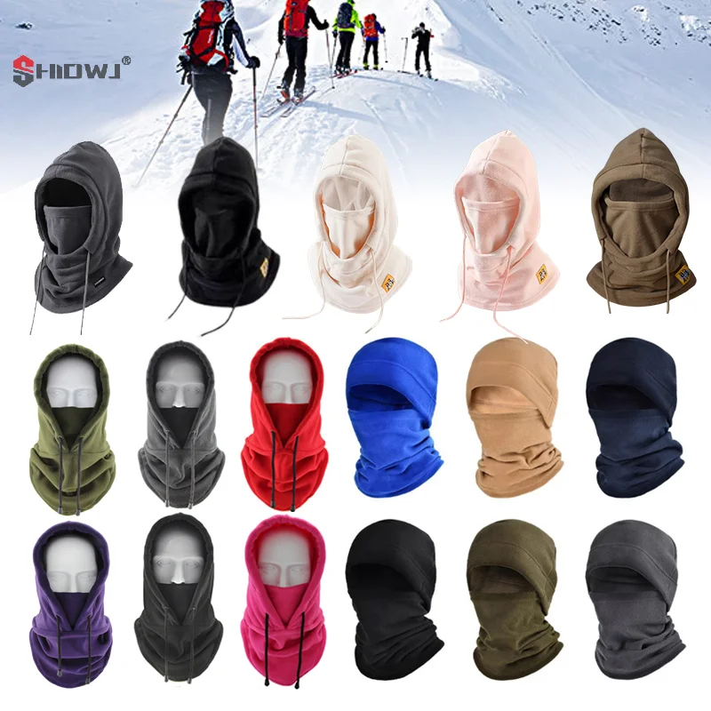 1Pcs Winter Warm Hat Beanies W/ Mask Neck Warmer 4-in-1 Windproof Balaclava For Men Women Cycling Cold Weather Protection Cap