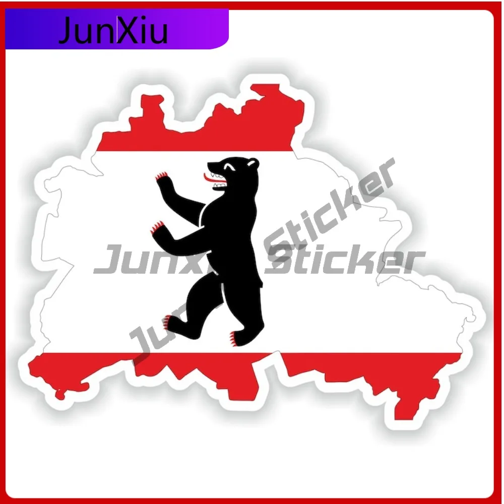 

Berlin Germany National Flag And Emblem Map Shape Stickers Scratch Cover Suv Waterproof Decals Motorcycle Stickers Car Decoratio