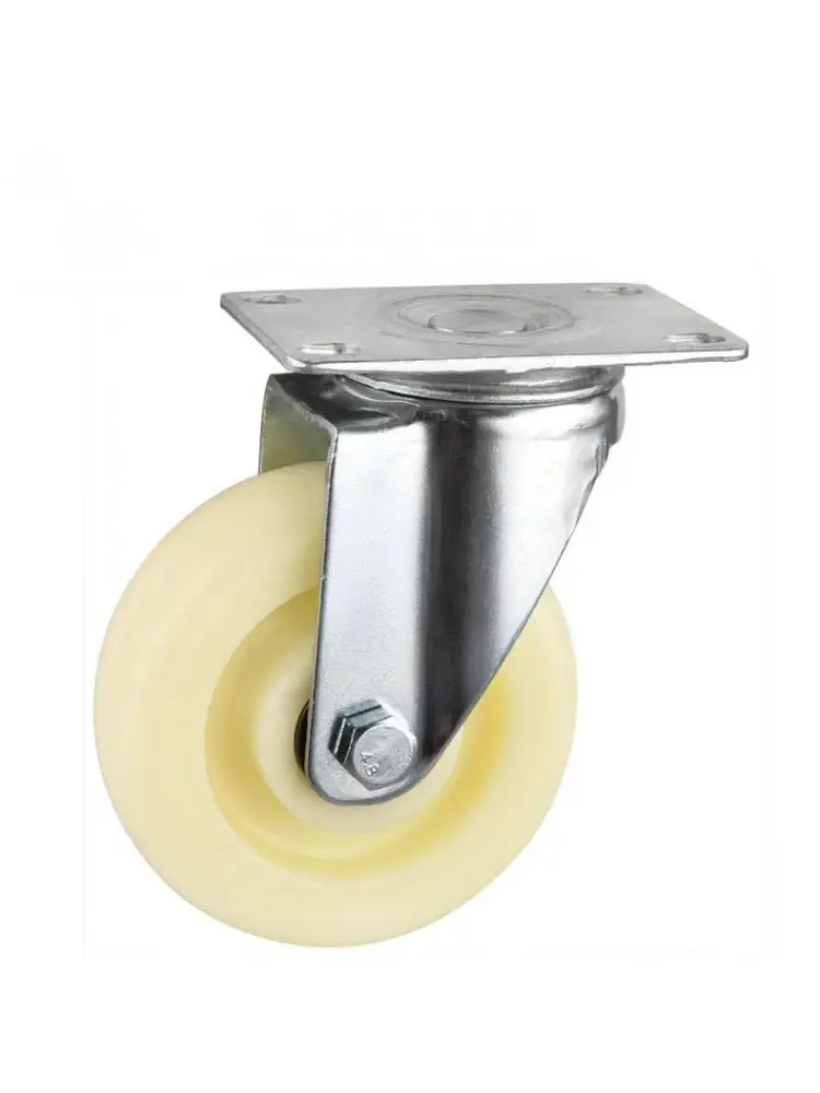 

1 Pc 5 Inch Caster, Medium-Sized Double Bearing Wheel, Industrial Roller, Small Cart, Wear-Resistant Nylon Pulley