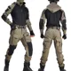 Traje táctico militar con capucha para hombre, uniforme de combate camuflado para Paintball y Airsoft