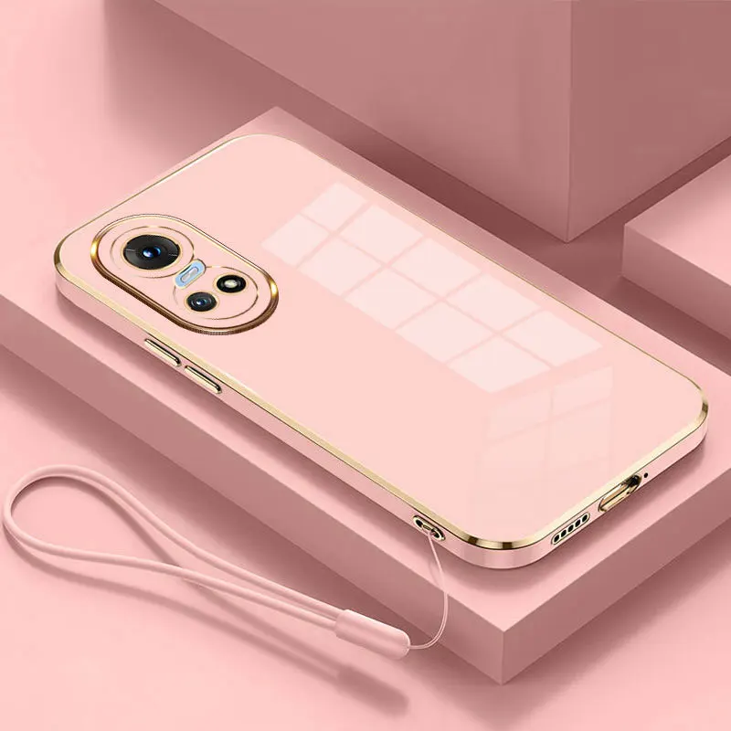 For OPPO Reno10 Pro Case oppo Reno 10 Cover reno 10 pro Phone case  CPH2525 CPH2531 Luxury Square Plating Shockproof Back Cover