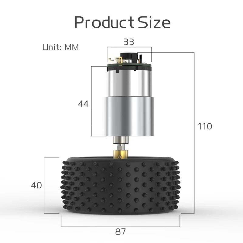 JGB37-520 Hall Encoder Brushed DC Motor 6V12V Forward And Reverse Adjustable Speed 6RPM-1590RPM Smart Car Kit With Wheels