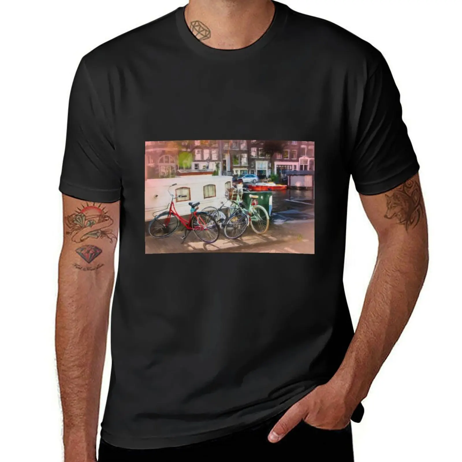 In Amsterdam T-Shirt oversized customs Aesthetic clothing Men's t-shirts