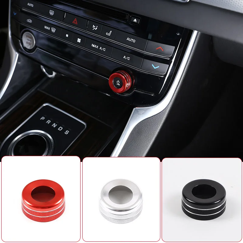 Aluminum Alloy Cover For Jaguar F-PACE XE XEL XF XFL 2016-2020 Car Central Control Volume Adjustment Knob Ring Auto Accessories