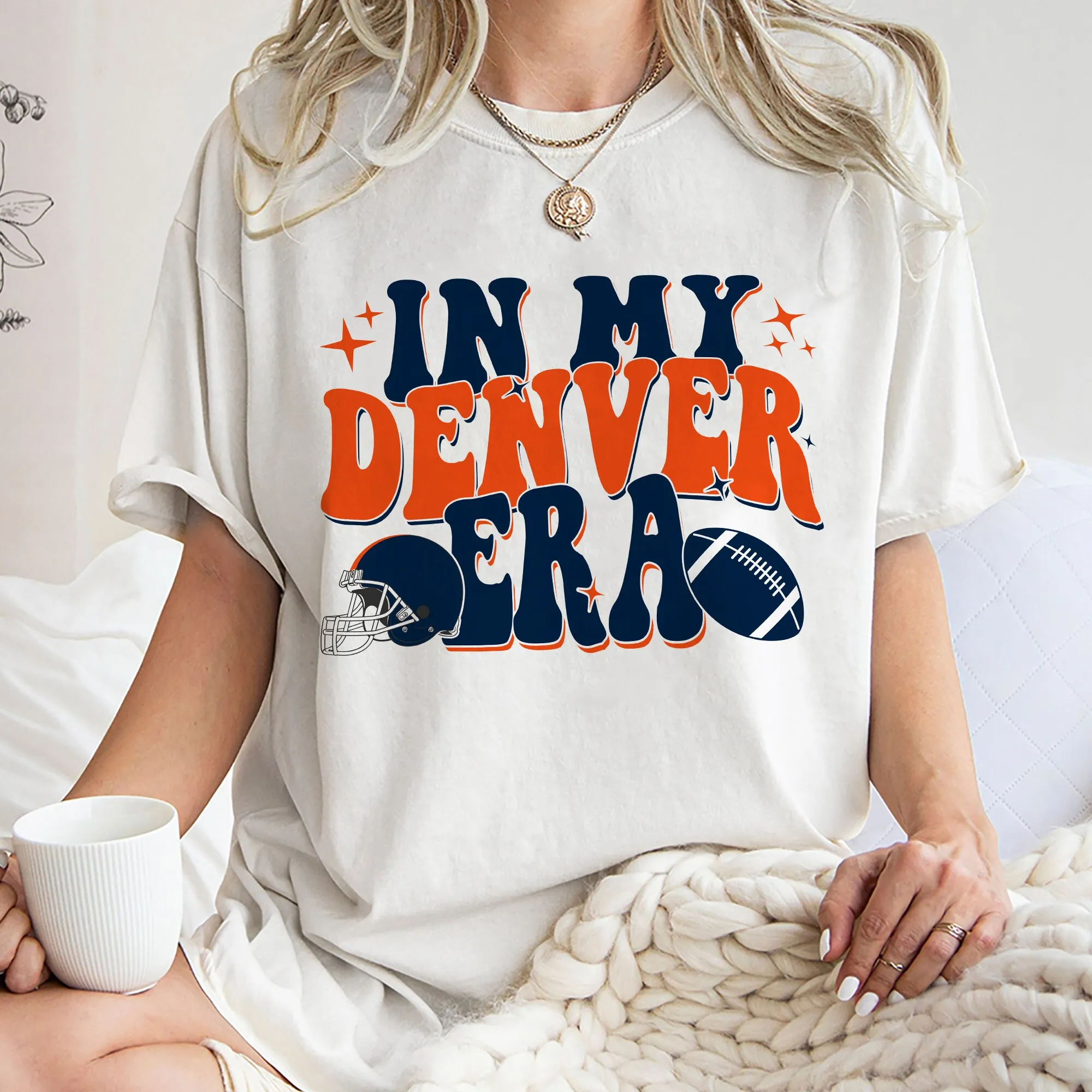 In My Denver Era Sweat T Shirt Vintage Football Fan