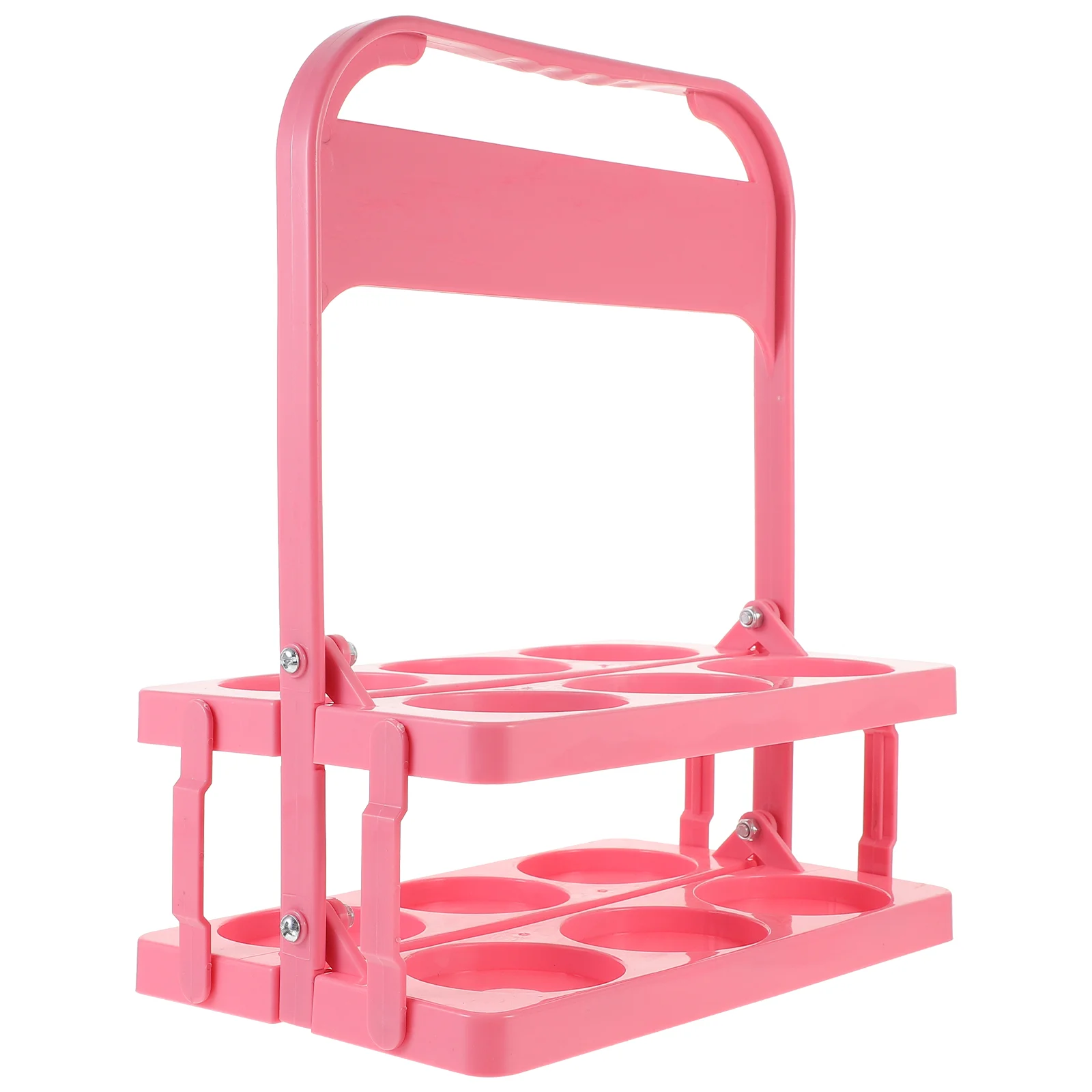 

Beer Water Bottle Holder Drink Rack Sports Team Cup Pink Tray Handheld Stand