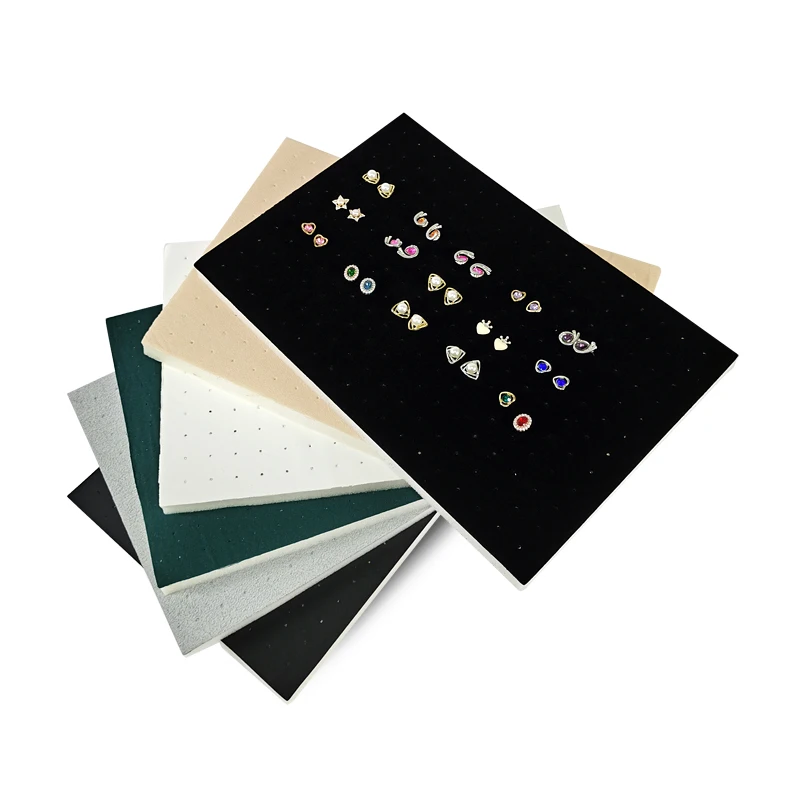 216 Holes Earrings Display Pad Studs Earrings Storage Jewelry Tray Inner Jewelry Box Insert Pad DIY Sponge Mat 33.5*22.5*1cm