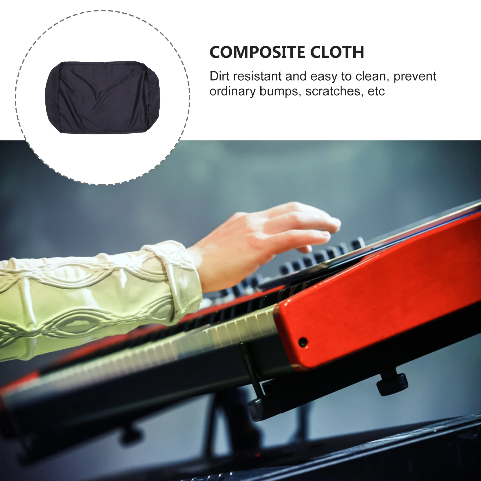 

Piano Keyboard Cover Bag Electronic Waterproof Adjustable Elastic for Compatible