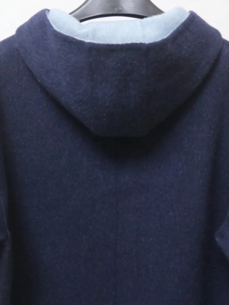 ZMEENNA manteau à capuche en mélange de laine pour femme avec poches avant boutonnées surdimensionné à manches longues vêtements d'extérieur chauds d'hiver ZM3886