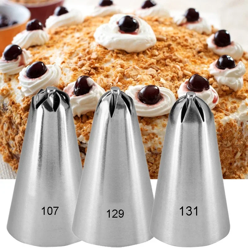 Stainless Steel Flower Icing Piping Nozzle Pastry Tips Cream Decorating Drop Flower DIY Fondant Baking Tool 129#107#131#191#224#