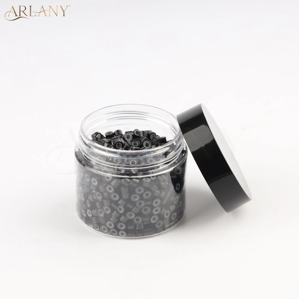 ARLANY 1000 قطعة 4 مللي متر سيليكون الشعر التمديد الخرز ل ملحقات لحمة وصلات شعر غير مرئية مايكرو الخرز ل ريشة تمديد