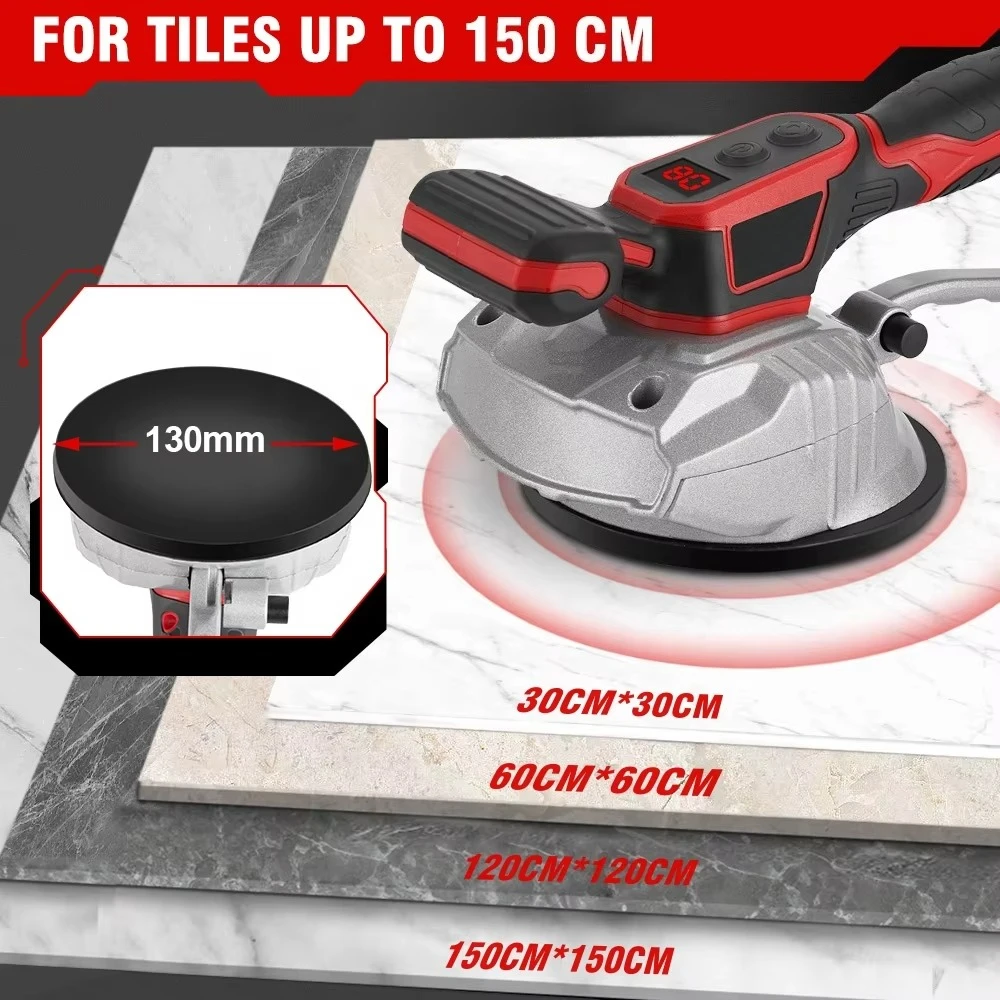 Piastrellatrice per piastrelle senza fili con vibrazione elettrica per piastrelle Strumento per la posa delle pareti di livellamento con vibratore per pavimenti regolabile a 8 marce