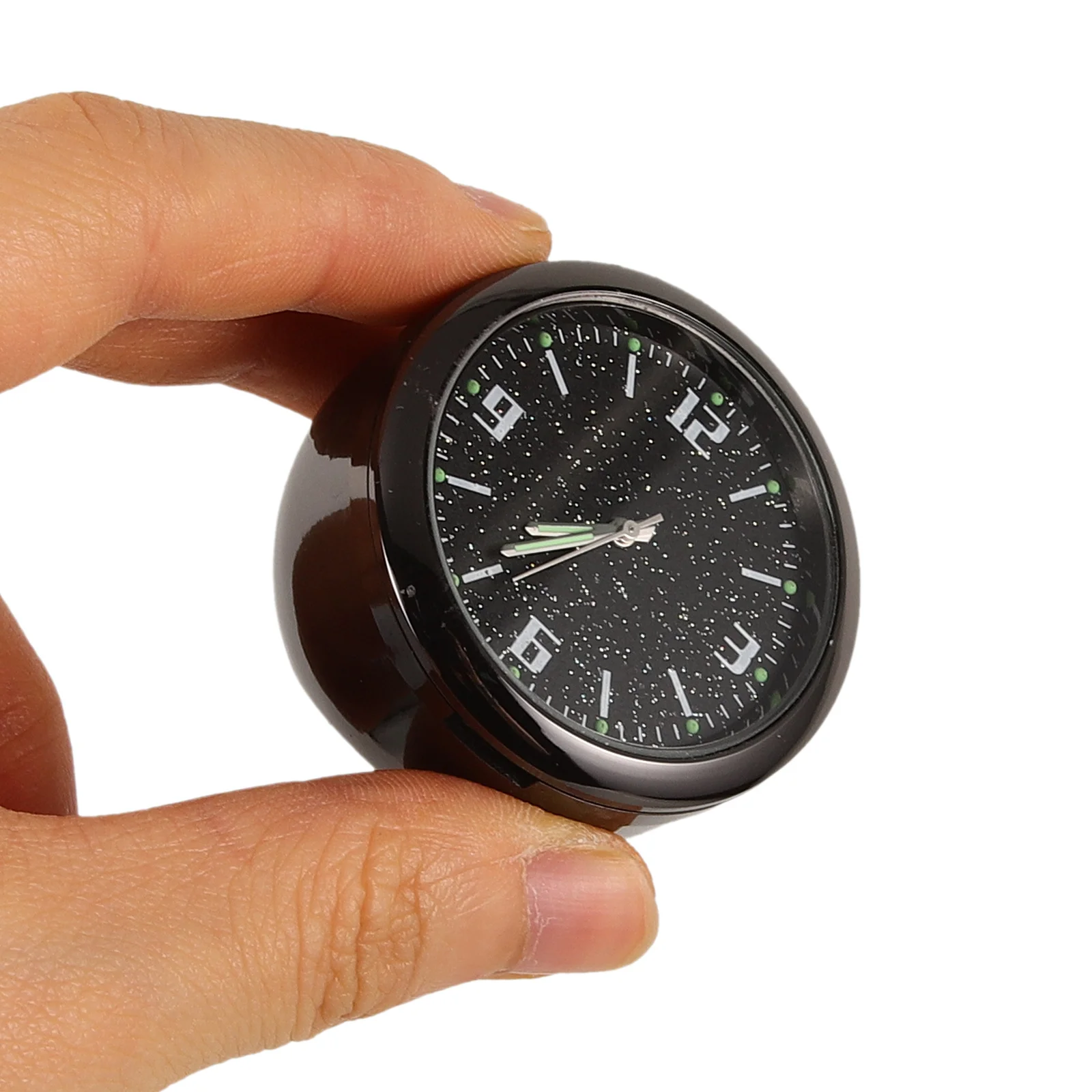 

Car Mini Round Automotive Dashboard Clock Glow In The Dark For Vehicle Truck Auto Stick On Clock Small Zinc Alloy Design