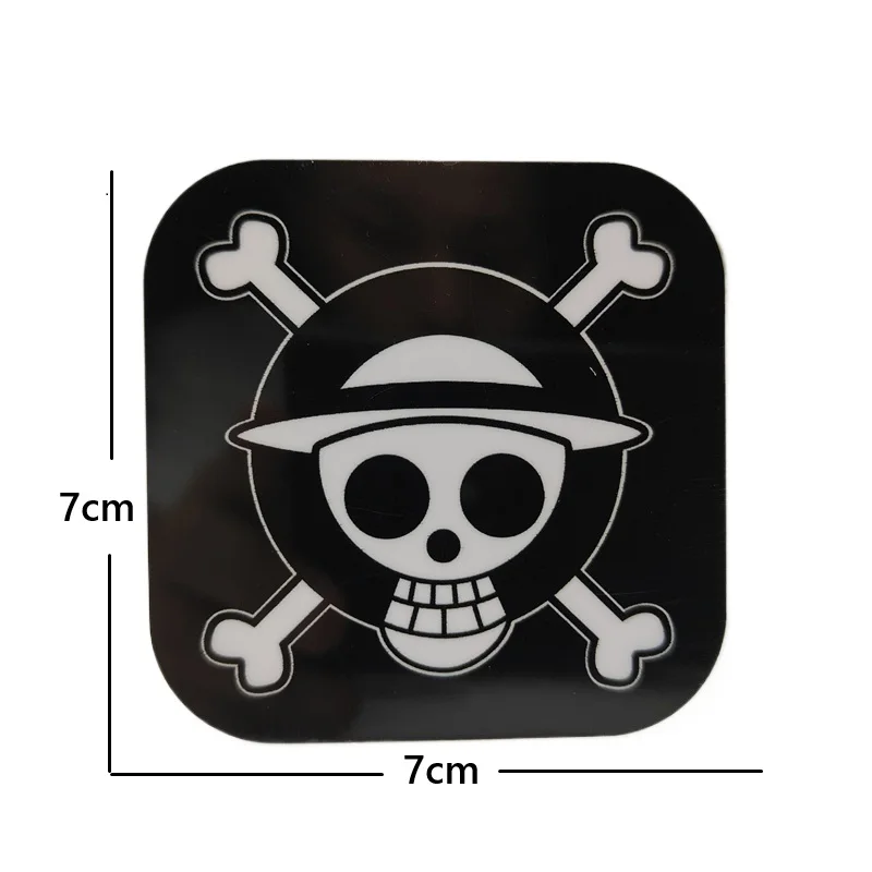 Autocollant animé une pièce bricolage réveil PVC Luffy couteau de cuisine Zorro nano Shan Zhi Frankie Brooke ace Shan Zhi Robin patch g