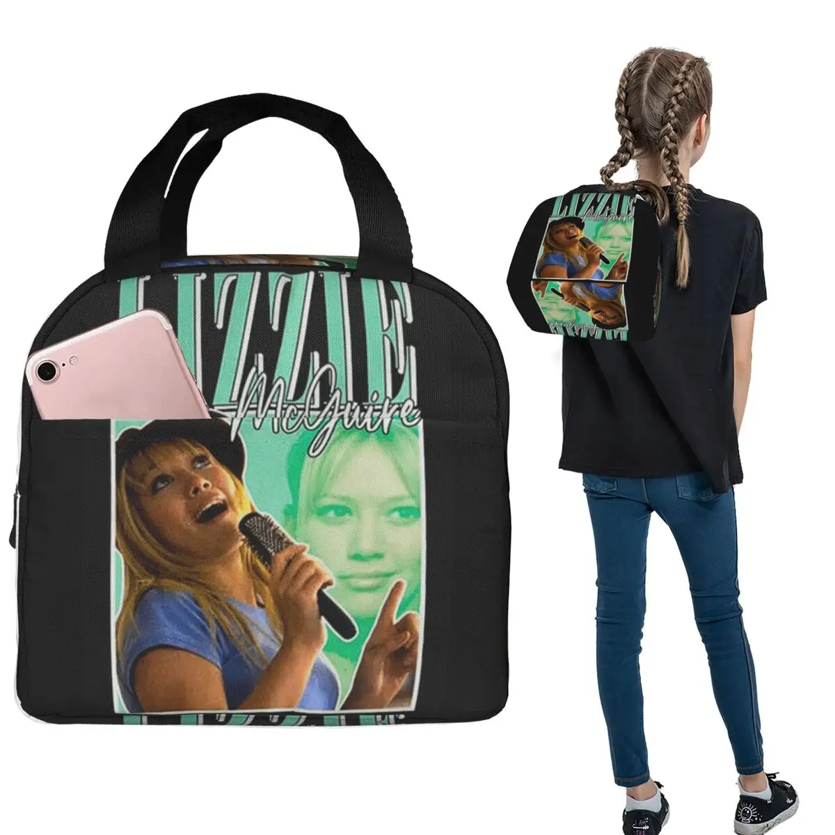 

Термосумка для обедов Lizzie Mcguire Cartoon для женщин и детей, портативная термосумка для еды, термосумка-тоут