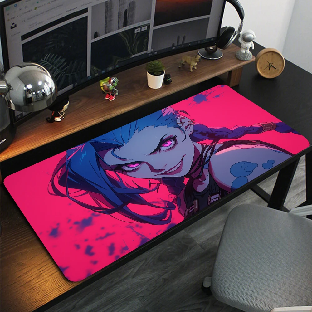 Jinx Anime Mouse Pad Gaming XL Home New HD Mousepad XXL 90x40cm Non-Slip Rubber Office Computer Keyboard Carpet Laptop Mice Pads