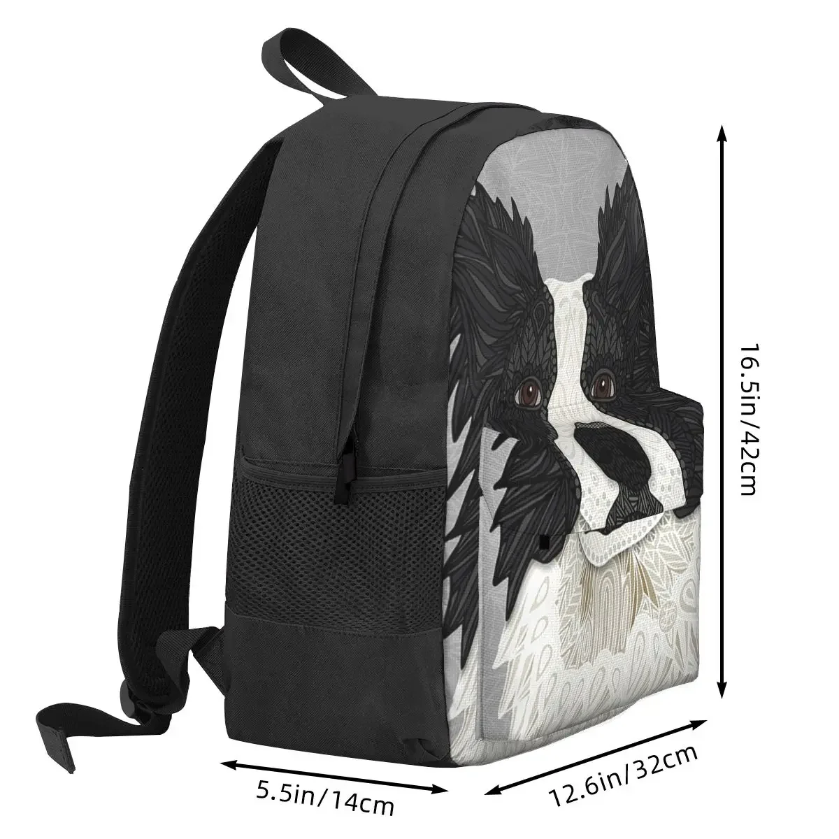 Beautiful Black Border Collie Backpack Hot Sale Daypack Large Capacity Kids BookBag School Bag Shoulder Bags for Men Women