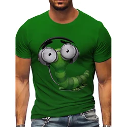 Mode Männer der Sommer Spaß T-Shirts Nette Lustige Frosch Grafiken 3D Druck Kurzen Ärmeln Casual Harajuku Stil Straße Stil Kleidung