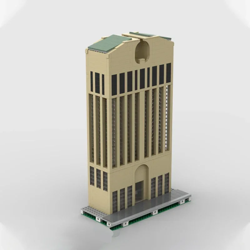 Modelo Street View, ladrillos de construcción MOC, centro de Nueva York, rascacielos, tecnología Modular, regalos, vacaciones para niños, juguetes para montar, traje
