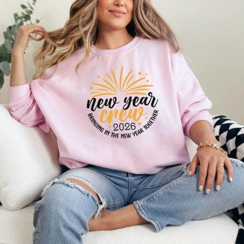 بلوزات طاقم السنة الجديدة 2025، قمصان طاقم عائلة عيد الميلاد، قميص حفلة رأس السنة، قميص متطابق للعائلة، سترة بقلنسوة للعطلات #2