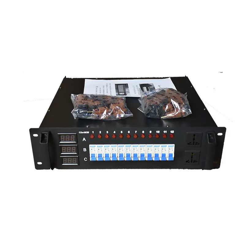

12 Channels 4000W Through Box 4kw Dimming Table Distribution Box, Stage Audio Lighting Power Box