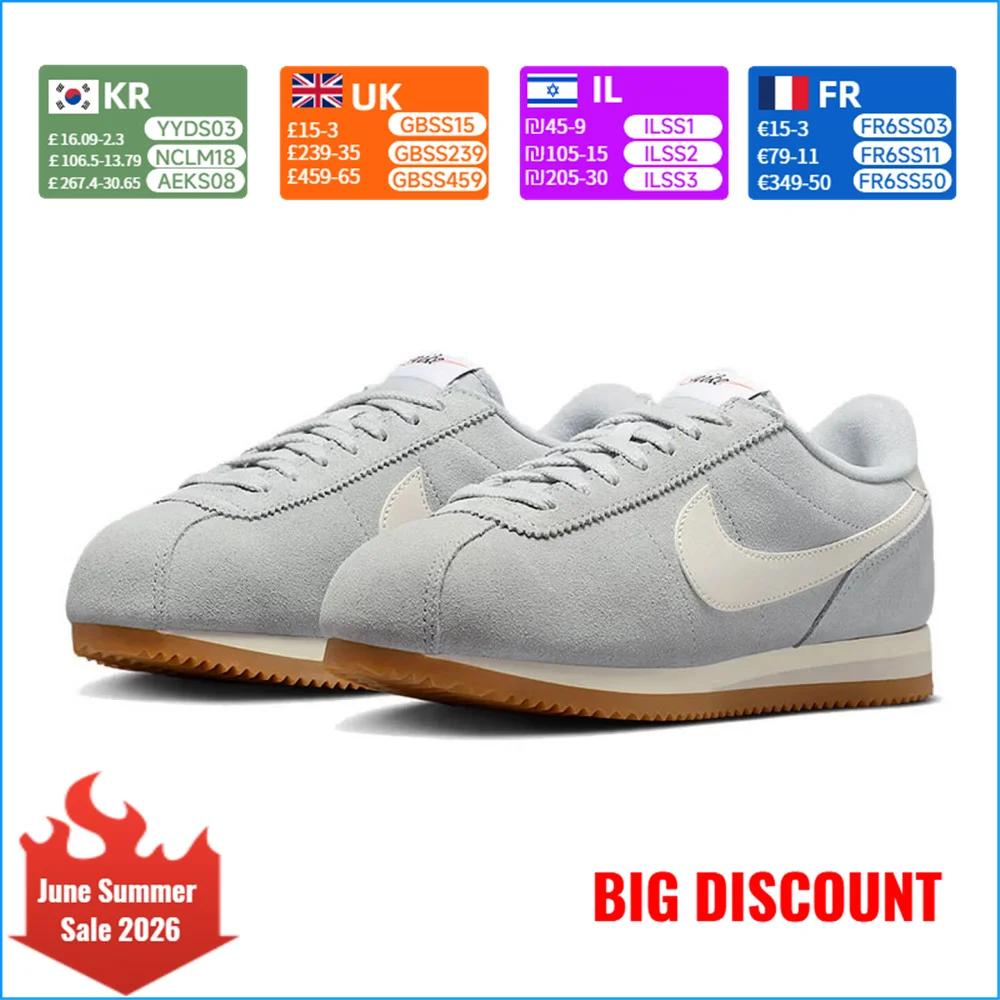 

Nike CORTEZ Women's Casual Sneakers: Slip-resistant, durable, soft, comfortable, lightweight, and breathable. IB1857-002