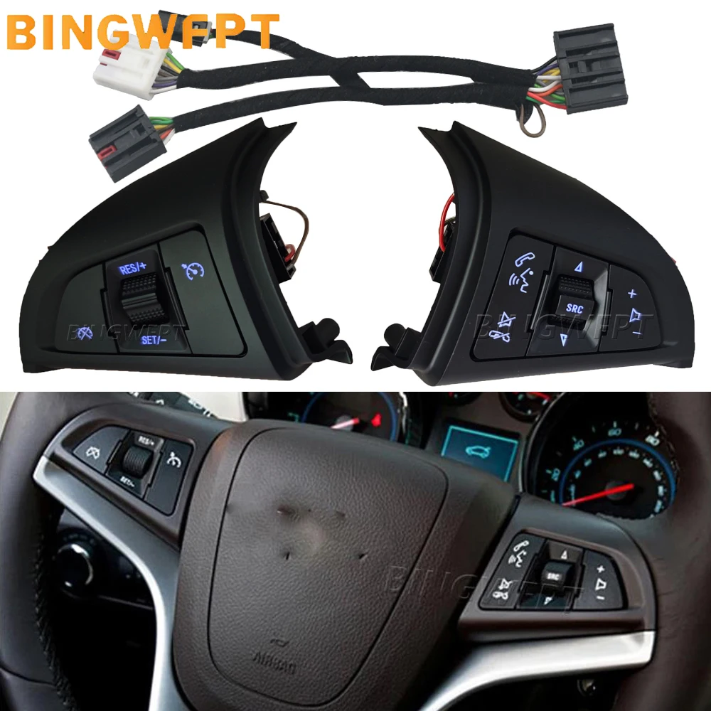 

BINGWFPT для Chevrolet Cruze 2009-2014 круиз-переключатель, многофункциональный переключатель на руле, кнопка громкости, Bluetooth