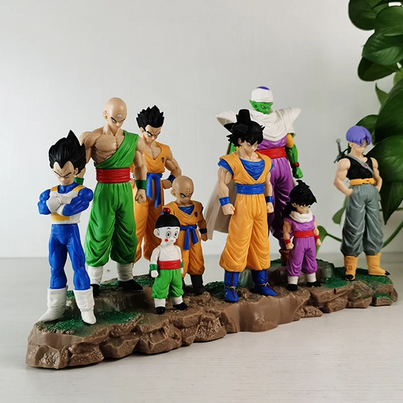 Conjunto de 9 Uds. De Dragon Ball Z Infinite Z Warrior Gk, figura de acción de Anime Goku Gohan Vegeta Piccolo Torankusu, juguete de adorno, modelo para regalo