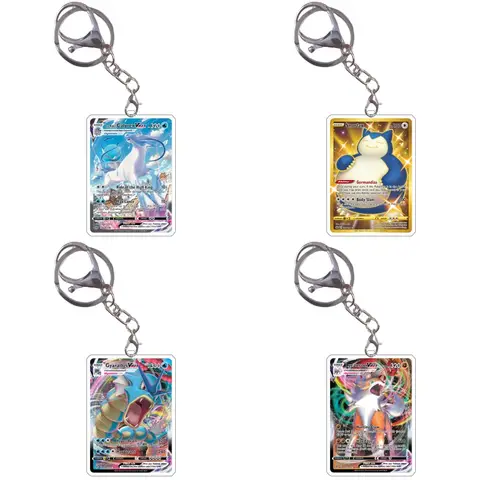 Pokemon Kartları Tarzı Anahtarlık Blaziken Calyrex Gyarados Evs SWSH6 Anime Oyun Karakterleri Kendinden Yapılmış Akrilik Kolye Dekorasyon Oyuncak
