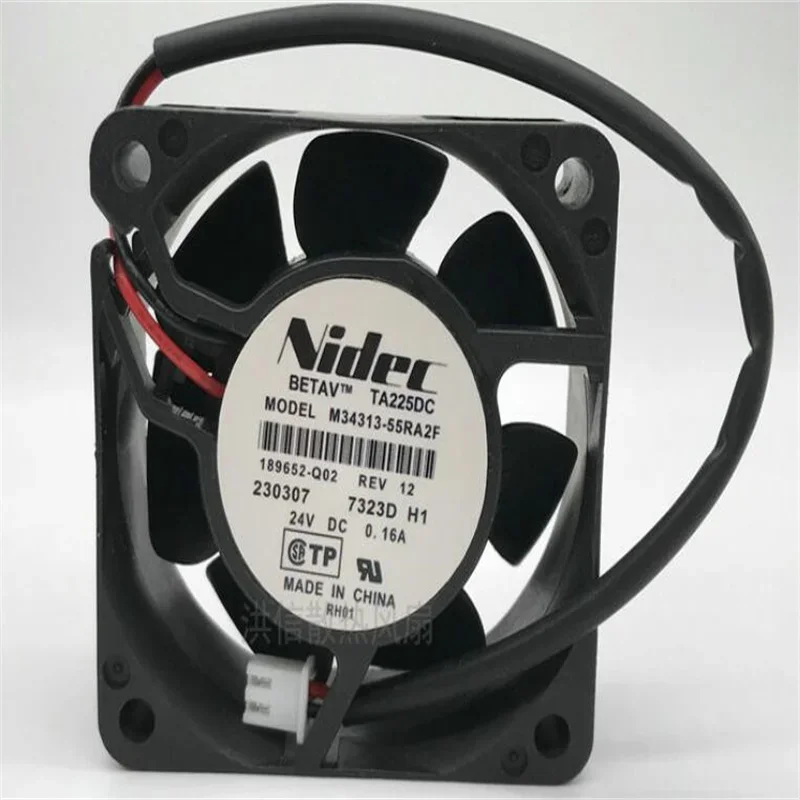 Original nidec M34313-55RA2F DC24V 0.16A 6025 two-wire inverter fan