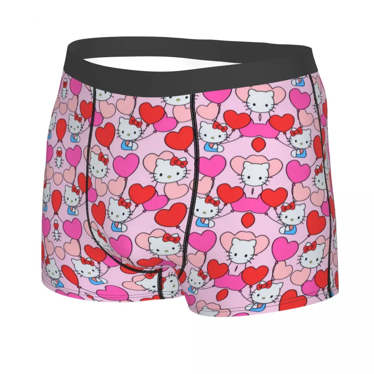 Custom Hello Kitty Cartoon Cat Boxers Shorts Mens Briefs Underwear Novelty Underpants