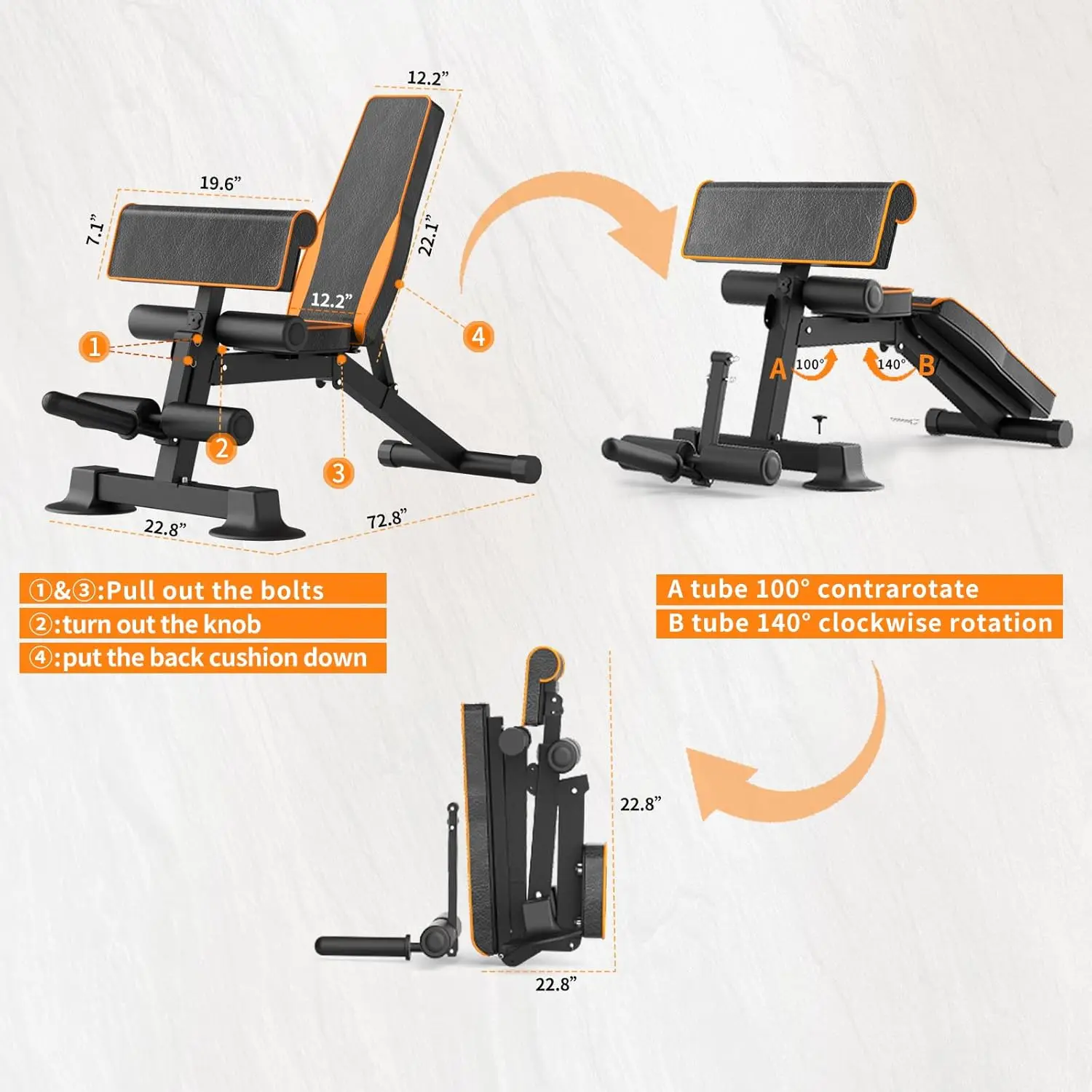 Home Gym Use, No Specific Material, No Color Mentioned, Multi - function, Foldable, 660LBS Capacity