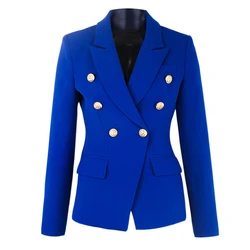 Customized Women's Designer Blazer: Handcrafted in a slim fit with gold buttons for stylish office and casual wear