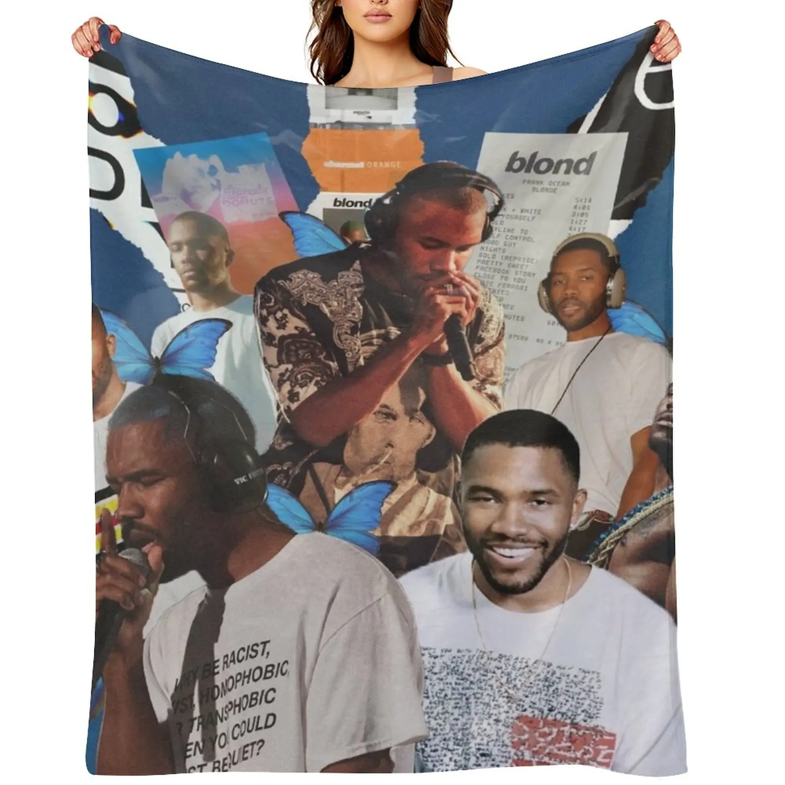

Frank Ocean Throw Blanket Luxury Thicken halloween Decorative Sofa blankets ands Blankets