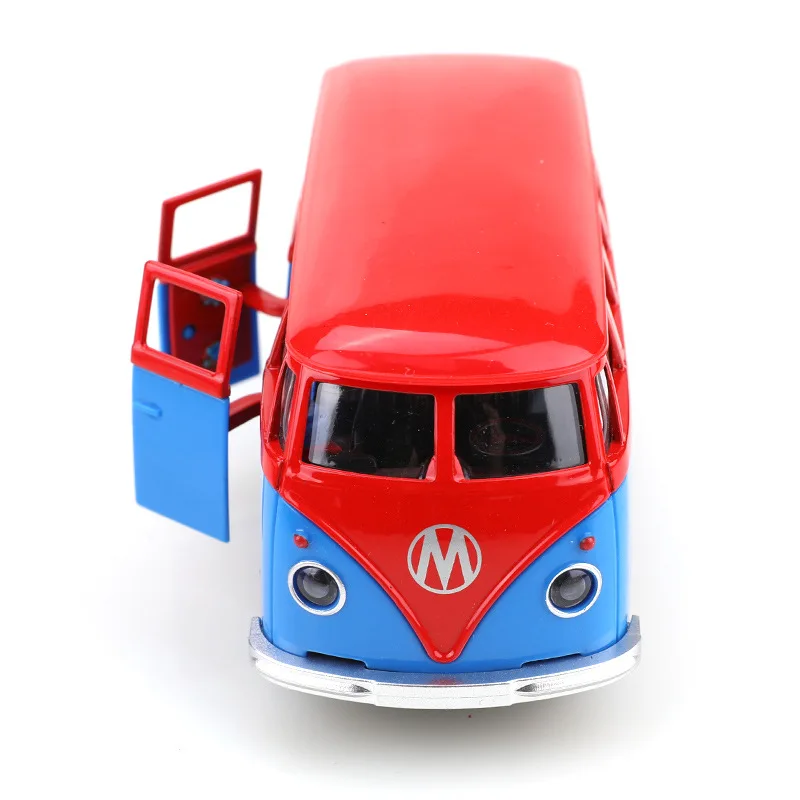 Modelo de autobús de aleación 1:38, juguetes para niños, Mini modelo de autobús de viaje urbano de Metal de 11cm, modelo de coche fundido a presión, regalos de colección (bolsa)