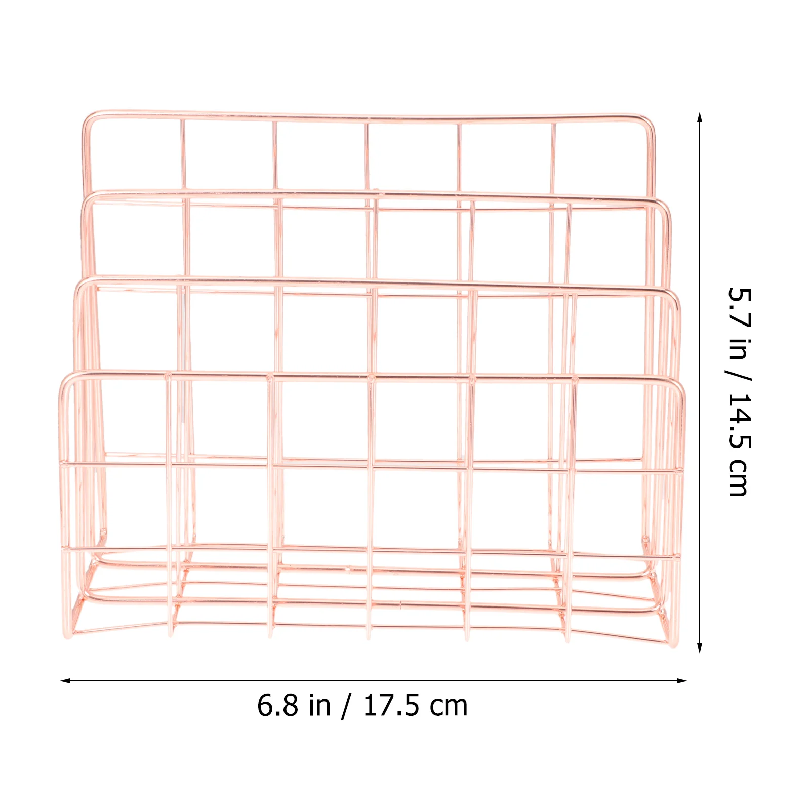 

3 Tier Metal File Rack Organizer for Desk Home Office - Magazine Holder and Mail Sorter Storage Container Book Display Stand